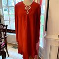 Emilio Pucci Dresses | Emilio Pucci New Red Lace-Up Front Dress Size 48 | Color: Gold/Red | Size: 12