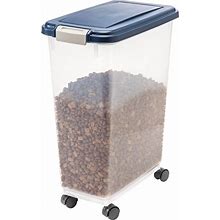 Iris Usa 35Lbs./47Qt. Weatherpro Airtight Pet Food Storage Container With Attach