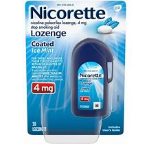 Nicorette 4Mg Nicotine Lozenges For Smoking Cessation (Ice Mint) - 20 Count