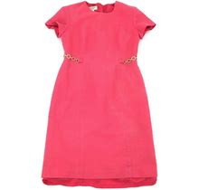 Talbots Dresses | Talbots Petites Short Sleeve Knee Length A Line Career Dress 2 Womens Dark Pink | Color: Pink/Red | Size: 2P