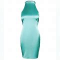 Chicme Dresses | Chicme Dress Sleeveless Satin Mini Women's | Color: Blue/Green | Size: Various