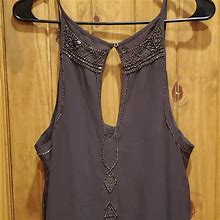 Free People Dresses | Beaded Free People Dress | Color: Gray/Purple | Size: M