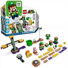 Lego Super Mario Adventures With Luigi Starter Course 71387 Toy For Kids, Interactive Figure And Buildable Game With Pink Yoshi, Birthday Gift For Sup