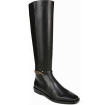 Sam Edelman Women's Clive Buckled Riding Boots - Black Leather - Size 7.5m
