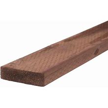 2 in. X 6 in. X 8 ft. Pressure-Treated Lumber Brown Stain Ground Contact WW (Actual: 1.5 in. X 5.5 in. X 96 In.)