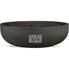 Outdoor Buckett 48" Round Concrete Natural Gas Fire Pit Table, Carbon | Pottery Barn