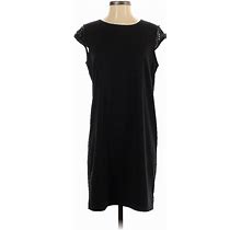 Mossimo Casual Dress - Shift: Black Solid Dresses - Women's Size Small Petite