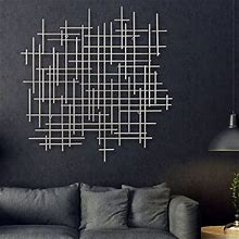 Cheungs Iquara Large Silver Abstract Metal Wall Art (5798SV)