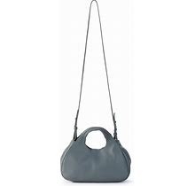 The Sak Rylan Mini Satchel In Leather, Convertible Purse With Adjustable Crossbody Strap, Dusty Blue