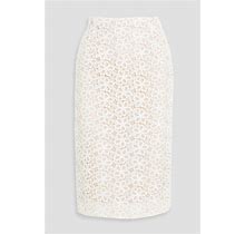 Oscar De La Renta Guipure Lace Pencil Skirt - Women - White Skirts - US 12