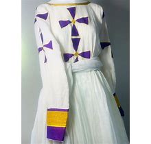 Ethiopian Traditional Dress, Cute Long Dress, Yellow Dress, Ethiopian