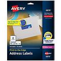 Avery White Print-To-The-Edge Printable Address Labels With Sure Feed 0.75 X 2.25 750 Blank Mailing Labels (06870) Extra