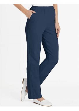 Blair Women's Crinkle Calcutta Cloth Pants - Blue - P2XL - Petite