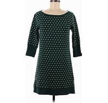 Juicy Couture Casual Dress - Shift Boatneck 3/4 Sleeve: Teal Stars Dresses - Women's Size Medium