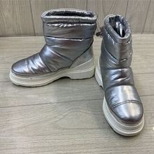 Sam Edelman Carlton Wp Boots, Women's Size 6.5 M, Silver Nylon Msrp