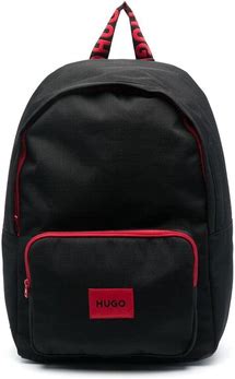 HUGO KIDS - Logo-Patch Backpack - Kids - Polyester - One Size - Black