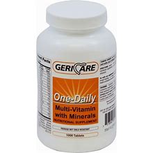 Geri-Care One-Daily Multivitamin With Minerals, 1,000 Tablets | Case Of 12 Bottles | Carewell