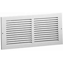 Hart & Cooley 672 14X6 W Air Return Grille, 14" W X 6" H, 672 Steel Return Grille For Sidewall/Ceiling - White (043325)