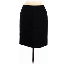Real Clothes Wool Skirt: Black Solid Bottoms - Women's Size 10