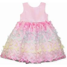 Baby & Toddler Girl Blueberi Boulevard Ombre Butterfly Tulle Dress, Toddler Girl's, Size: 2T, Brt Pink