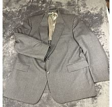 Botany 500 Blazer Mens 44 Gray Striped Suit Jacket 2 Button Vented Formal Work
