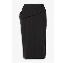 JACQUEMUS Vela Draped Wool Skirt - Women - Black Skirts - FR 36