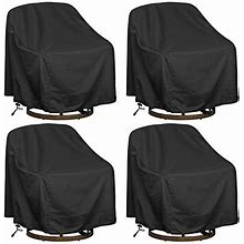 Outdoor Swivel Lounge Chair Cover 4 Pack Waterproof Heavy Duty Outdoor Chair ...