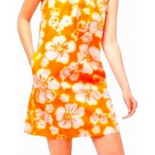 J Crew Halter Hibiscus Dress | Color: Orange/White | Size: 10