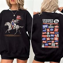Unisex Cowboy Carter Gildan Shirt| 2 Sides Beyoncee Gildan Sweatshirt| Dolly P Tee For Fans - White XL Tshirt | Jazz Clothing