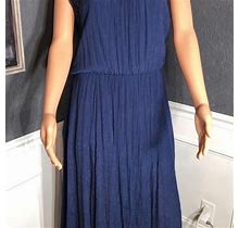 AGB 42 Navy Blue Dress MIDI Sleeveless XL - Women | Color: Blue | Size: XL