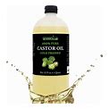 Greenive Castor Oil Organically Grown 100% Pure 32Oz Bottle Cold Pressed, Hexane Free, Eyelash And Eybrow Growth Serum, Skin Moisturizer Detox And