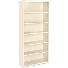 Bookcase - 6 Shelf, Assembled, 35 X 14 X 78", Tan - ULINE - H-2807T
