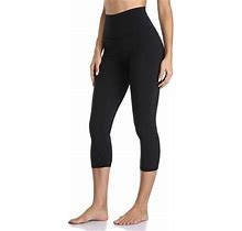 Yunoga Women's Buttery Soft 21" Inseam Yoga Pants, High Waisted Tummy Control Workout Running Capri Leggings