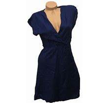Blue Short Sleeve Dress Medium