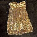 Windsor Dresses | Windsor Gold Sequin Dress New With Tags Size 7 | Color: Gold | Size: 7J