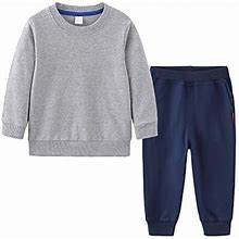 Boys Pant Sets Kids 2 Piece Set Pullover Outfits Boy Crewneck Sports Sweatshirts+Cute Pants Set Athletic Casual Clothes Outfit