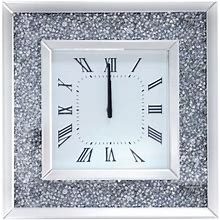 Acme Wall Decor | Acme Furniture Noralie Collection 20" Wall Clock | Color: Silver/White | Size: Os
