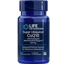 Life Extension Super Ubiquinol Coq10 Supplement Vitamin | 200 Mg | 30 Soft Gels