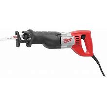 Milwaukee Electric Tool - 6509-31 - Milwaukee Sawzall 120 V 12 A 3000 SPM 3/4 Stroke Corded Reciprocating Saw Kit With, Size: Full Size, Black