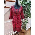 Danny & Nicole Red Rayon Round Neck Long Sleeve Knee Length Sweater Dress XL - Women | Color: Red | Size: XL