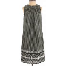 H&M Casual Dress - Shift High Neck Sleeveless: Green Dresses - Women's Size 2