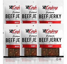 Enjoy Beef Jerky Hot, 12 Oz (Pack Of 6)
