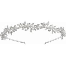 SWEETV Rhinestone Bridal Headband Crystal Tiara For Women Pearl Wedding Headpieces For Bride Hair Accessories For Prom Birthday Party