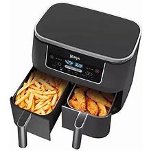 Ninja Foodi 6-In-1 8 Quart 2-Basket Air Fryer With Dualzone Technology | Gray | One Size | Fryers Air Fryers | Multi-Function