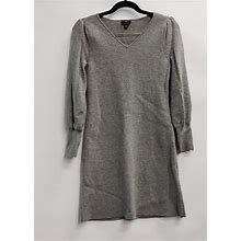 Talbots Womens Sweater Dress Petite Pure Merino Wool Gray Size S