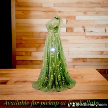 Prom Dress With Extra Fabric For Alterations | Color: Green | Size: 12