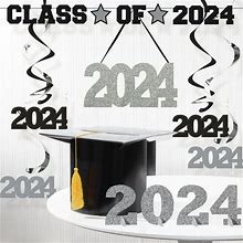 Creative Converting Class Of 2024 Graduation Party Decoration Kit, 9 Ct