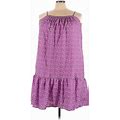 Casual Dress - Popover Halter Sleeveless: Purple Dresses - Women's Size 3X