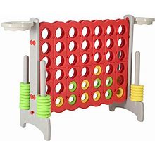 Giant Connect 4 Jumbo Yard Game, Backyard 4-To-Score Floor Games For Adults And Family, 33 Inch Four In A Row Large Games For Outdoor And Indoor Play