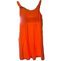 So Women's Neon Orange Strappy Dress Size L